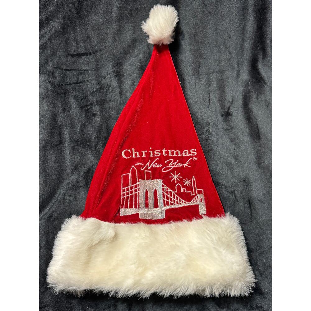 Christmas in New York (Homerbest) Embroidered Bridge Santa Hat